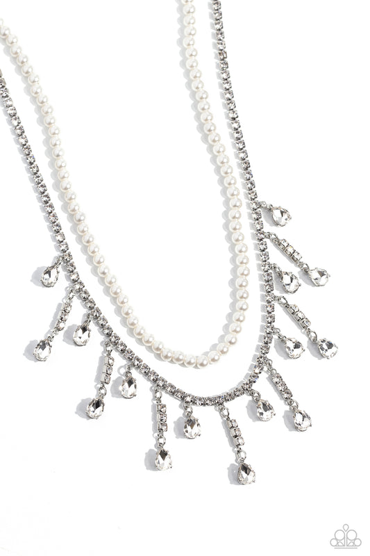 Paparazzi Necklace ~ Lessons in Luxury - White