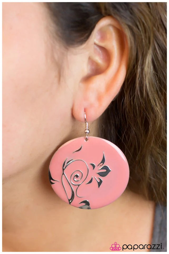 Paparazzi Earring ~ Belladonna - Pink