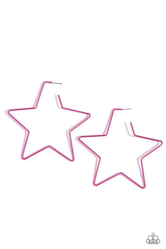 Starstruck Secret - Pink - Paparazzi Earring Image
