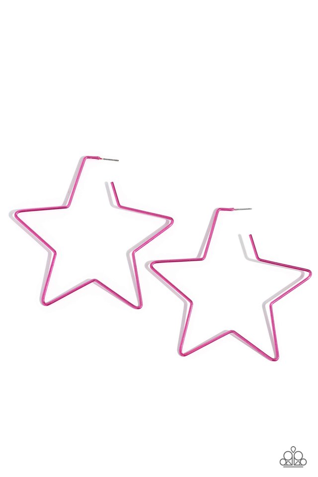 Starstruck Secret - Pink - Paparazzi Earring Image