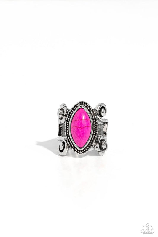 Flower SWIRL - Pink - Paparazzi Ring Image