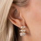 White Collar Wardrobe - Gold - Paparazzi Earring Image