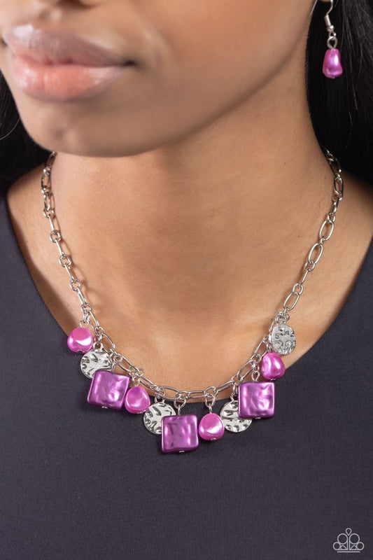 Sophisticated Squared - Purple - Paparazzi Necklace Image