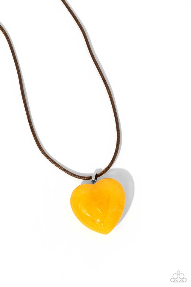 Serene Sweetheart - Yellow - Paparazzi Necklace Image