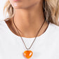 Serene Sweetheart - Orange - Paparazzi Necklace Image