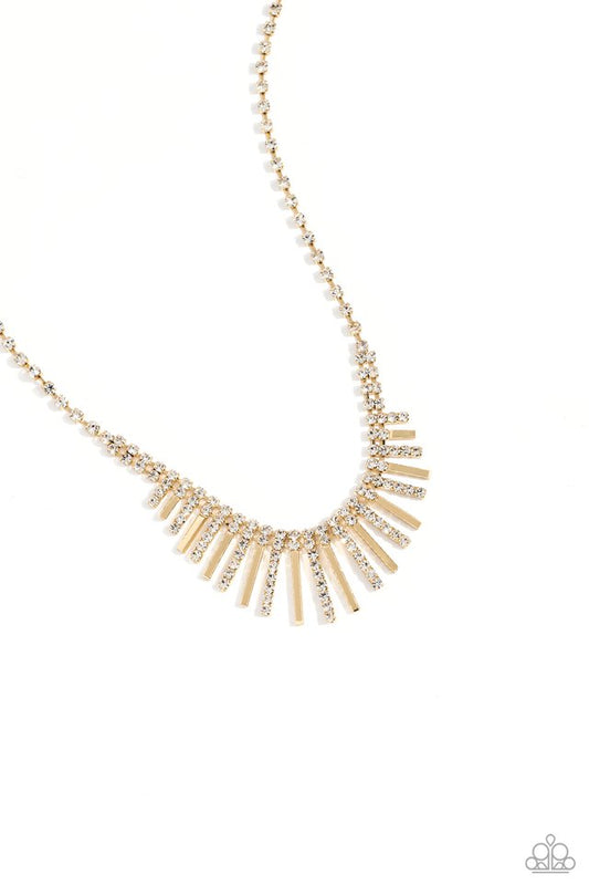 FLARE to be Different - Gold - Paparazzi Necklace Image