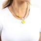 Mismatched Mayhem - Yellow - Paparazzi Necklace Image