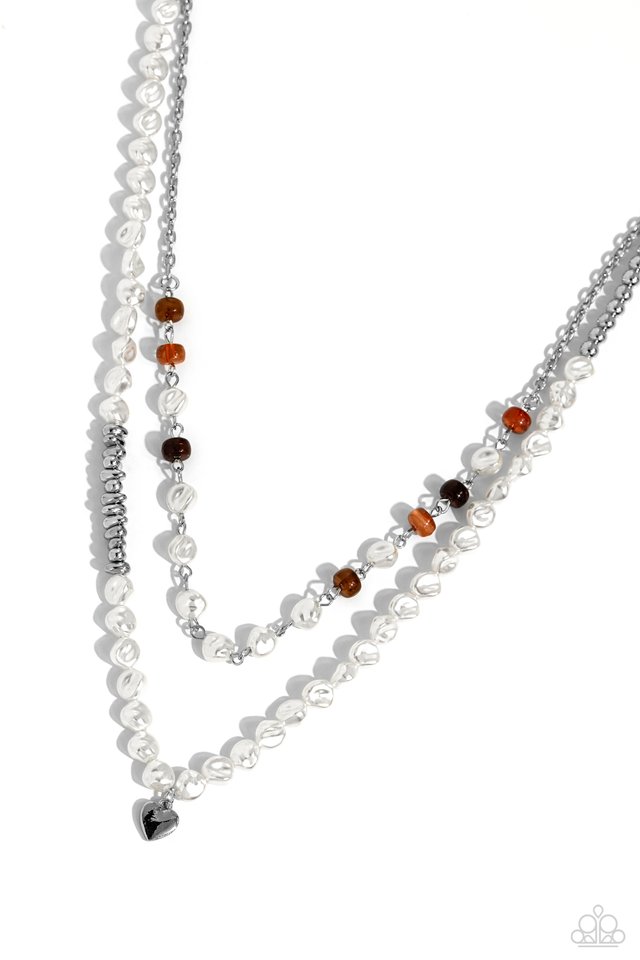 Pearl Pact - Brown - Paparazzi Necklace Image