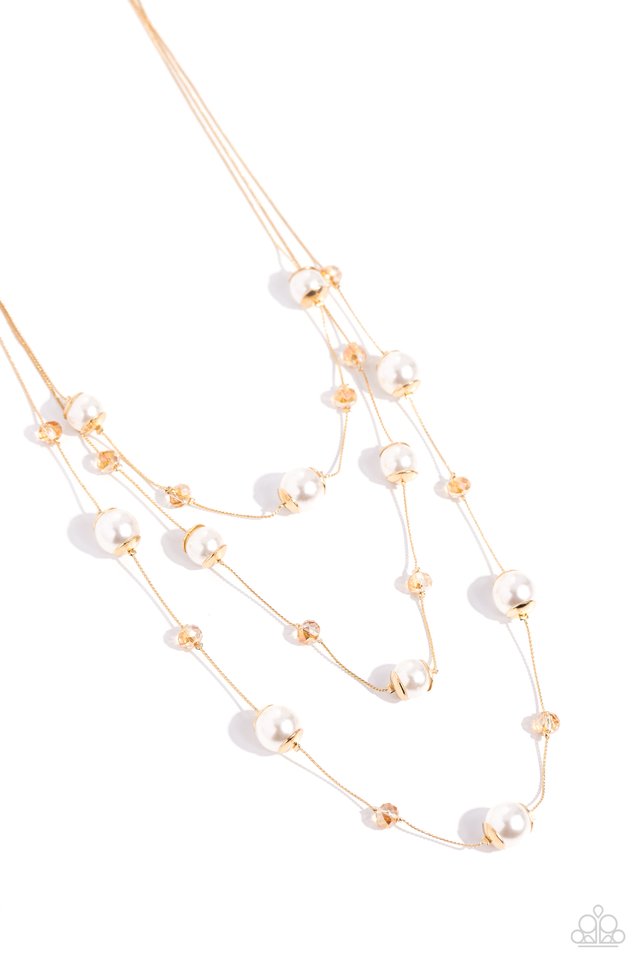Glistening Gamut - Gold - Paparazzi Necklace Image
