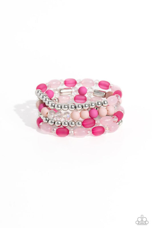 Glassy Gait - Pink - Paparazzi Bracelet Image