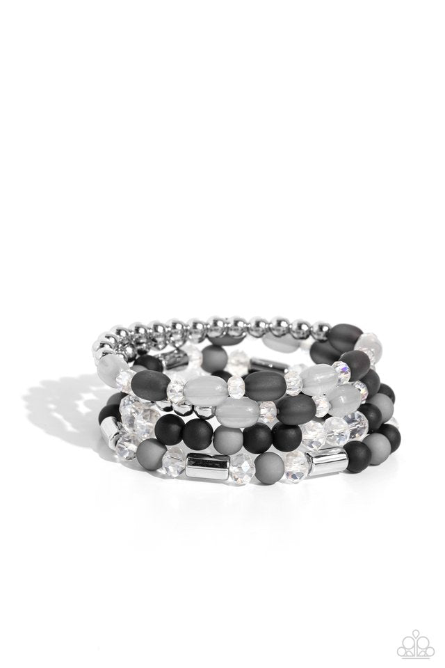 Glassy Gait - Black - Paparazzi Bracelet Image