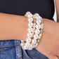 Vastly Vintage - White - Paparazzi Bracelet Image