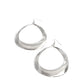 Asymmetrical Action - Silver - Paparazzi Earring Image