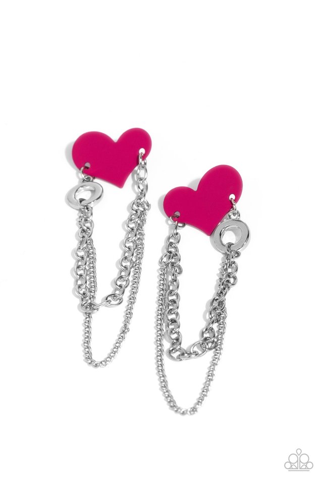 Altered Affection - Pink - Paparazzi Earring Image