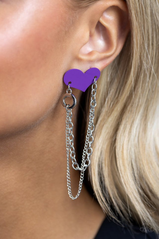 Altered Affection - Purple - Paparazzi Earring Image