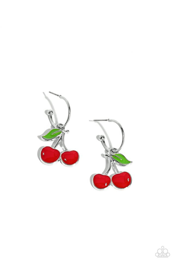 Paparazzi Earring Cherry Caliber Red Paparazzi Jewelry Online