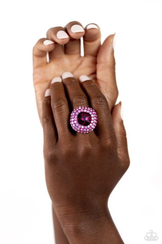 Glistening Grit - Pink - Paparazzi Ring Image