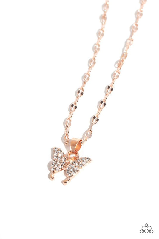 High-Flying Hangout - Rose Gold - Paparazzi Necklace Image