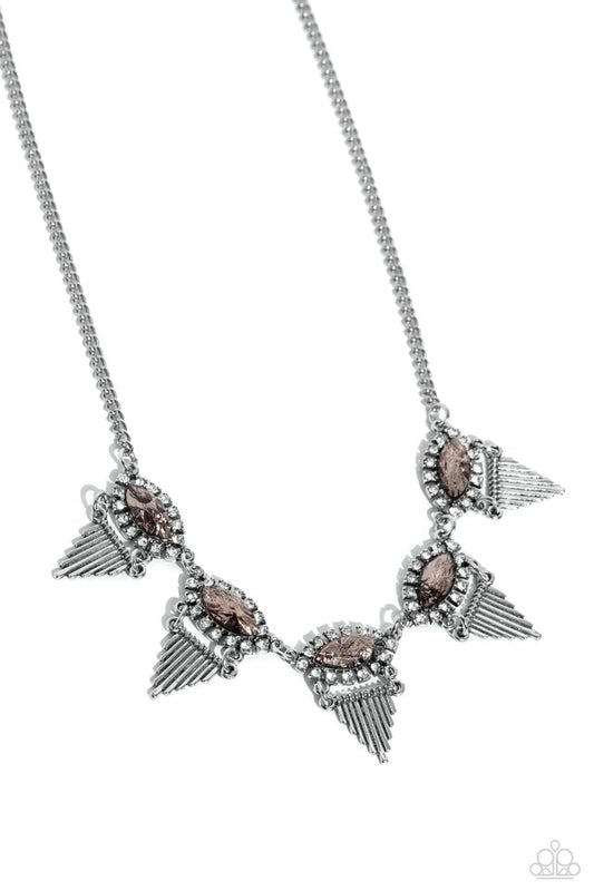 Scintillating Shimmer - Silver - Paparazzi Necklace Image