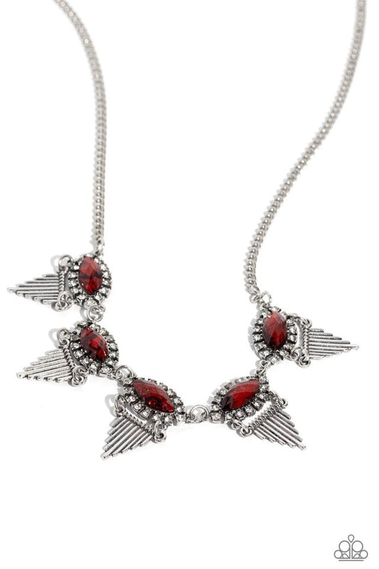 Scintillating Shimmer - Red - Paparazzi Necklace Image