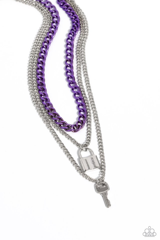 Locked Labor - Purple - Paparazzi Necklace Image