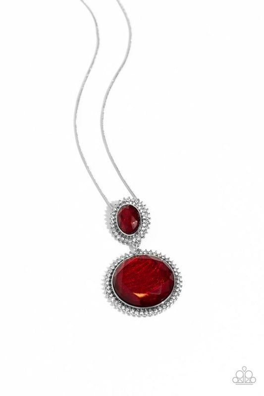 Castle Cadenza - Red - Paparazzi Necklace Image