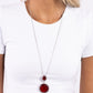 Castle Cadenza - Red - Paparazzi Necklace Image