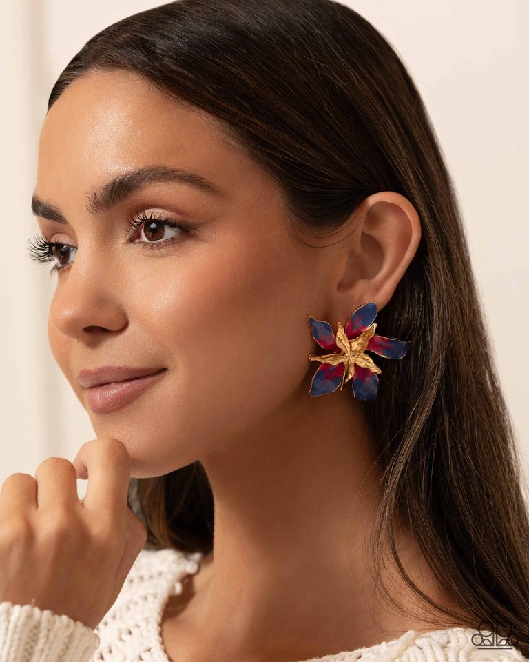 Warped Wallflower - Multi - Paparazzi Earring Image