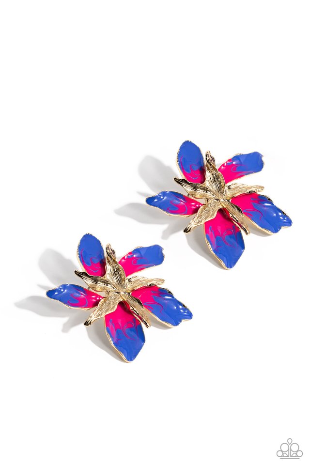 Warped Wallflower - Multi - Paparazzi Earring Image