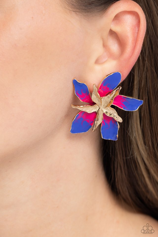 Warped Wallflower - Multi - Paparazzi Earring Image