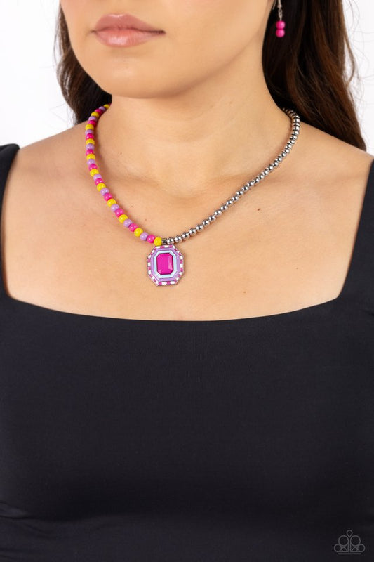Contrasting Candy - Multi - Paparazzi Necklace Image