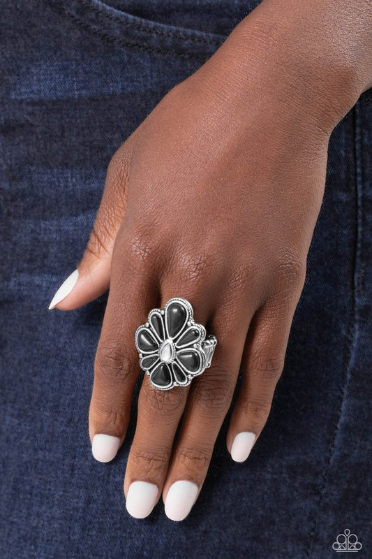 Floral Folklore - Black - Paparazzi Ring Image