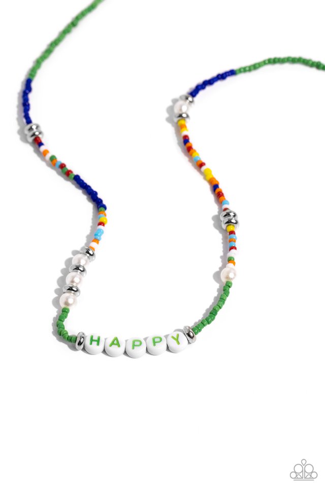 Happy to See You - Green - Paparazzi Necklace Image