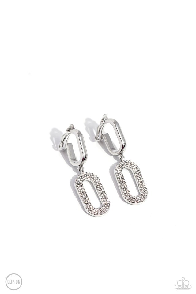 Linked Luxury - White - Paparazzi Earring Image