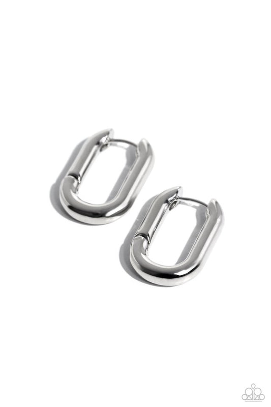 Candidate Curves - Silver - Paparazzi Earring Image