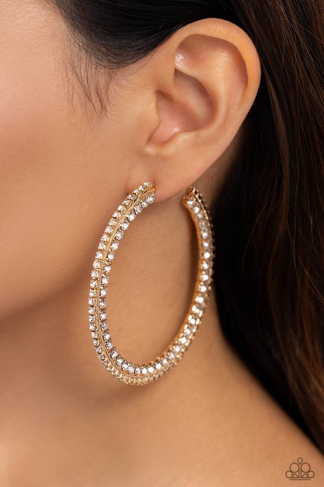 Scintillating Sass - Gold - Paparazzi Earring Image