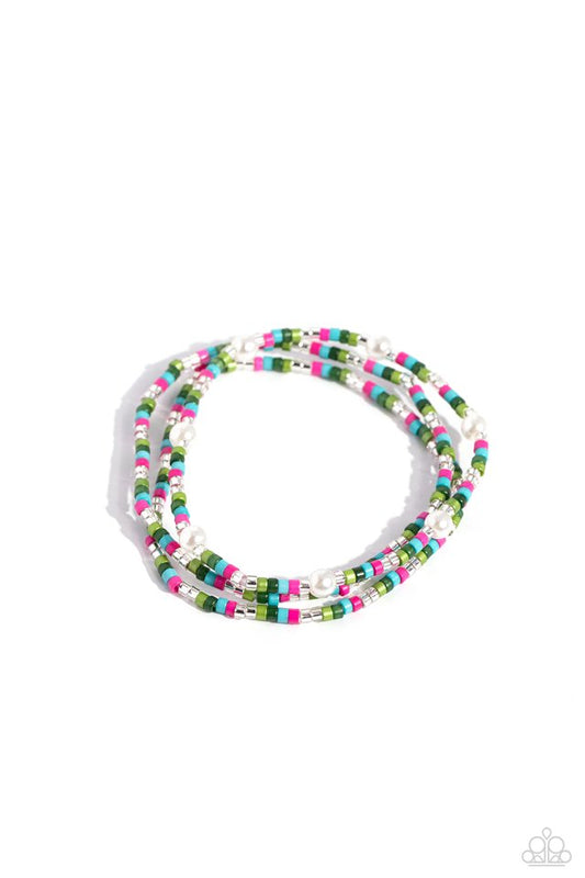 Colorblock Cache - Green - Paparazzi Bracelet Image