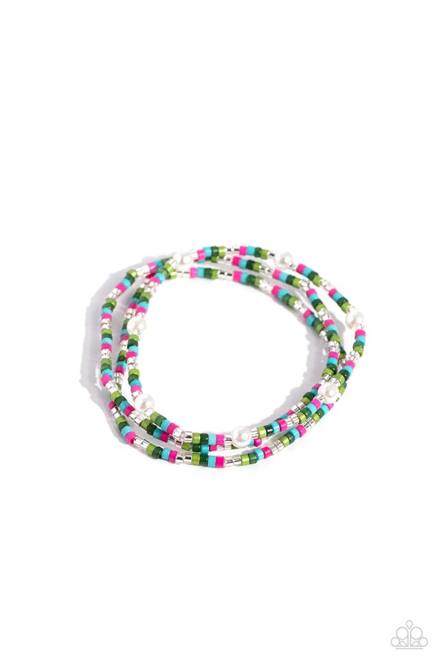 Colorblock Cache - Green - Paparazzi Bracelet Image