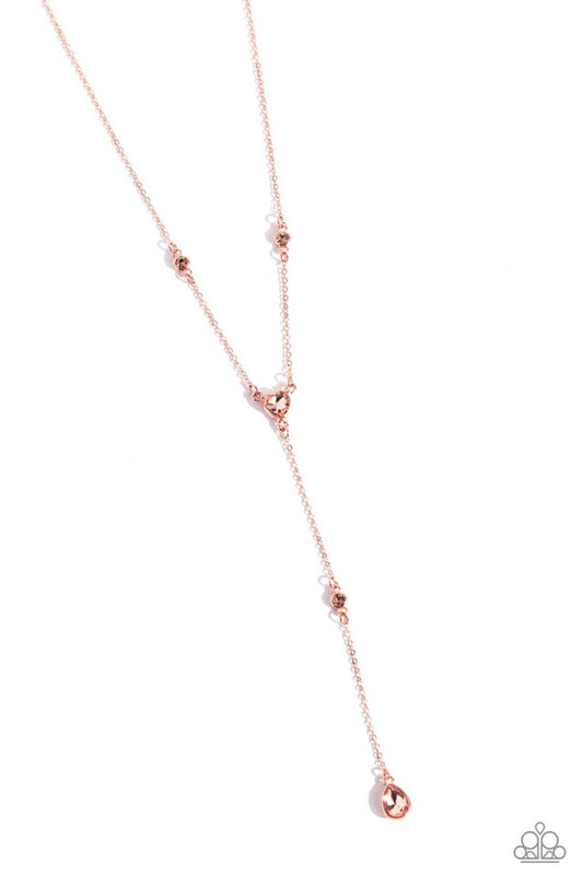 Lavish Lariat - Copper - Paparazzi Necklace Image