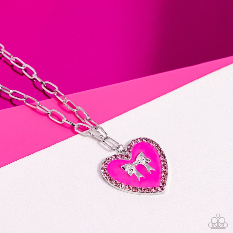 Romantic Gesture - Pink - Paparazzi Necklace Image