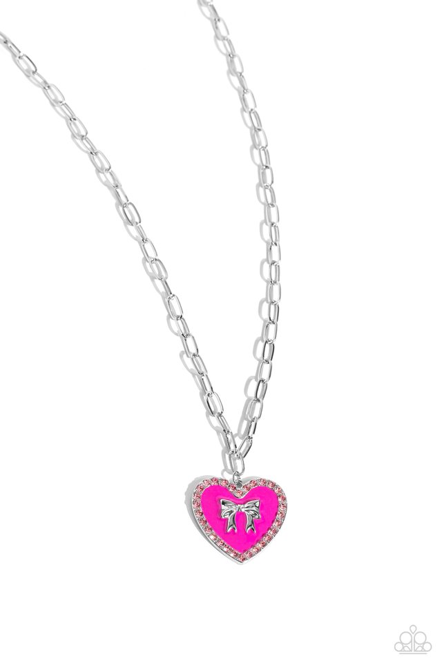 Romantic Gesture - Pink - Paparazzi Necklace Image