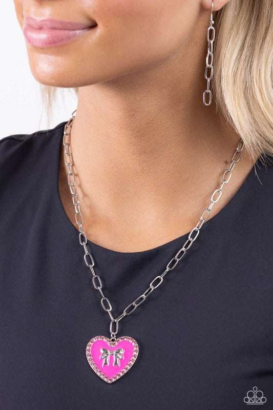 Romantic Gesture - Pink - Paparazzi Necklace Image