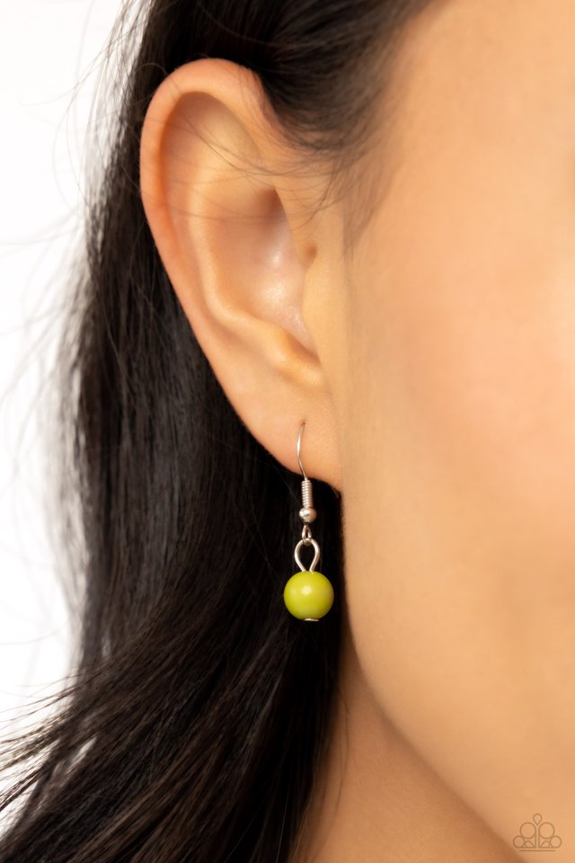 SUN and Fancy Free - Green - Paparazzi Necklace Image