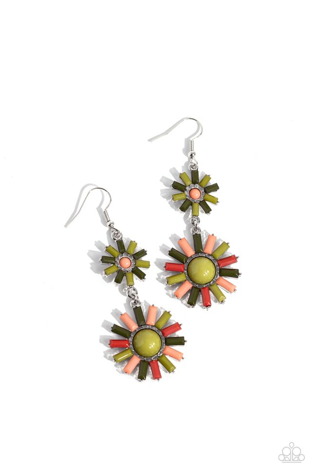 SUN Wild - Green - Paparazzi Earring Image