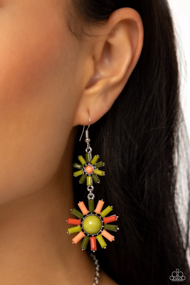 SUN Wild - Green - Paparazzi Earring Image