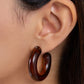 Glassy GAZE - Brown - Paparazzi Earring Image
