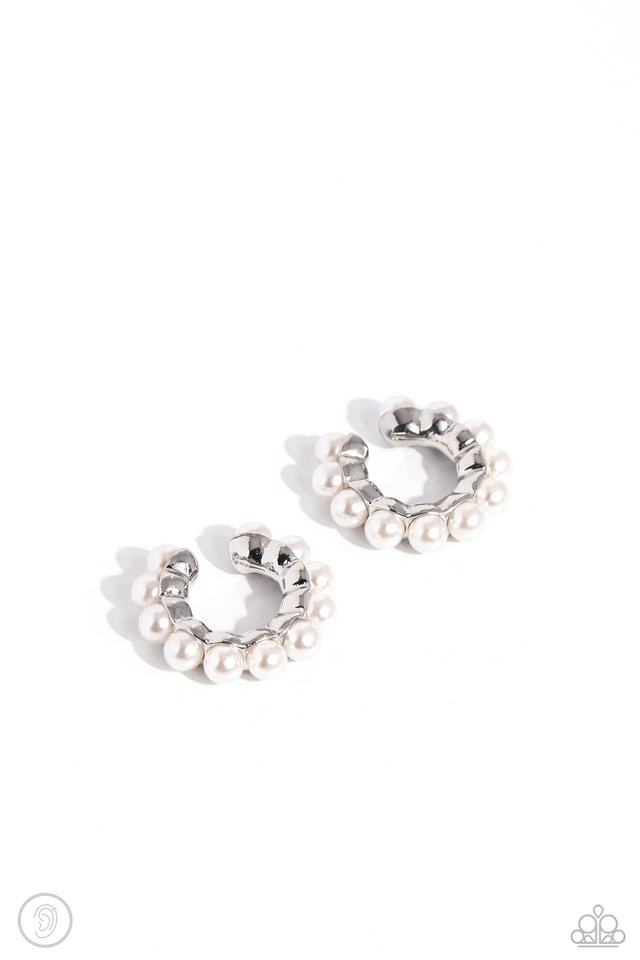 Popular Pearls - White - Paparazzi Earring Image