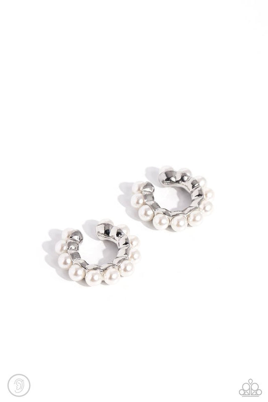 Popular Pearls - White - Paparazzi Earring Image