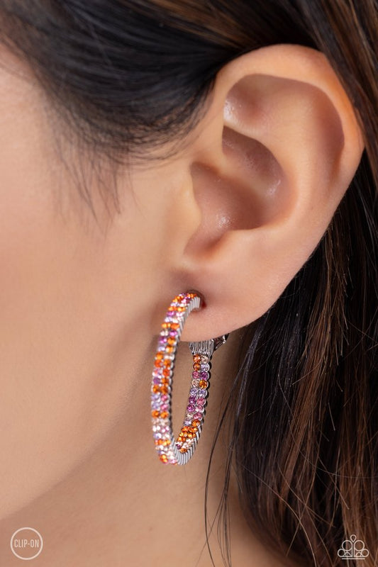 Outstanding Ombré - Orange - Paparazzi Earring Image