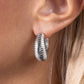 Textured Tenure - Silver - Paparazzi Earring Image
